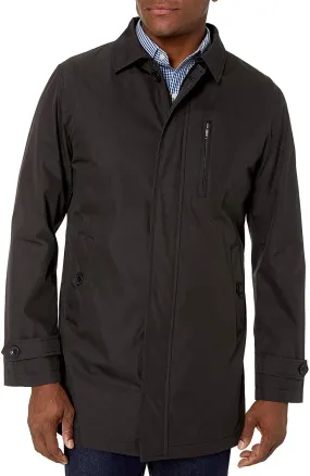 Adam Baker Men's Single-Breasted Classic Fit Water Repellent Lightweight Raincoat