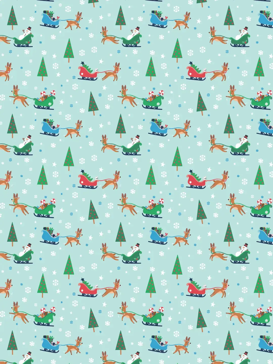 Aqua Reindeer Zip Footie