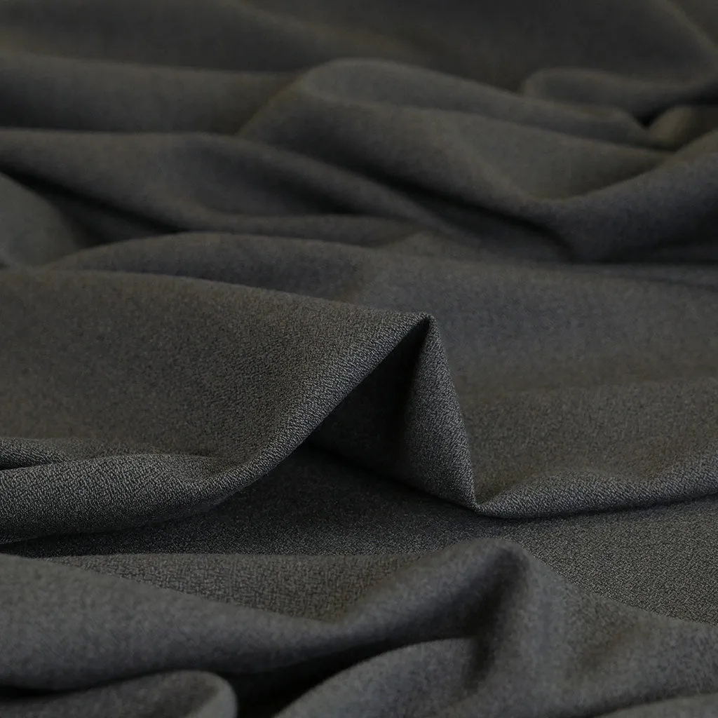 Bloomsbury - Grey Mix Crepe Stretch Woven Suiting Fabric