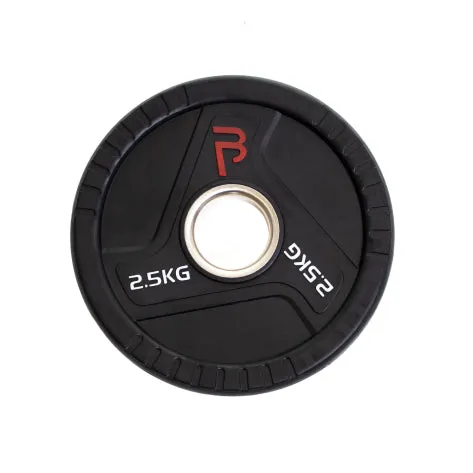 Body Power 2.5kg Rubber Tri-Grip Olympic Weight Plates (x2)