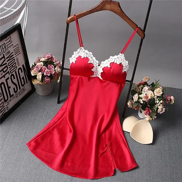 Brand New Chinese Women Robe Satin Nightgown Sexy Nightshirt Sleepwear Print Bath Gown Summer Casual Home Night Dress One Size