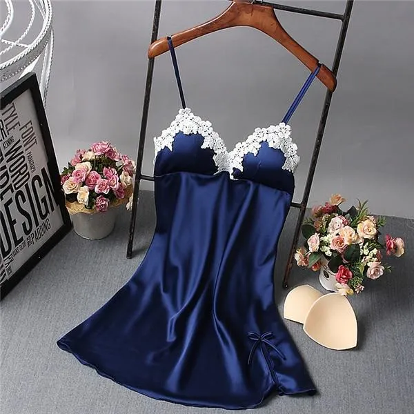Brand New Chinese Women Robe Satin Nightgown Sexy Nightshirt Sleepwear Print Bath Gown Summer Casual Home Night Dress One Size