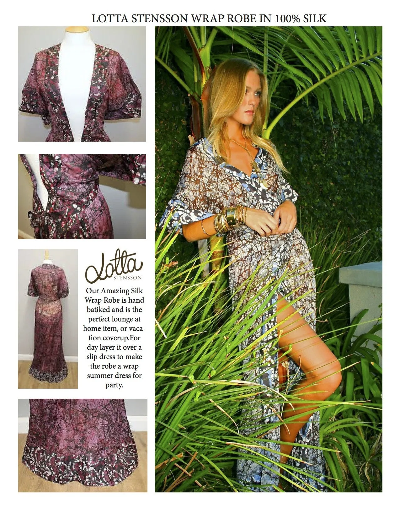 Cape Cod Wrap Robe - Peach
