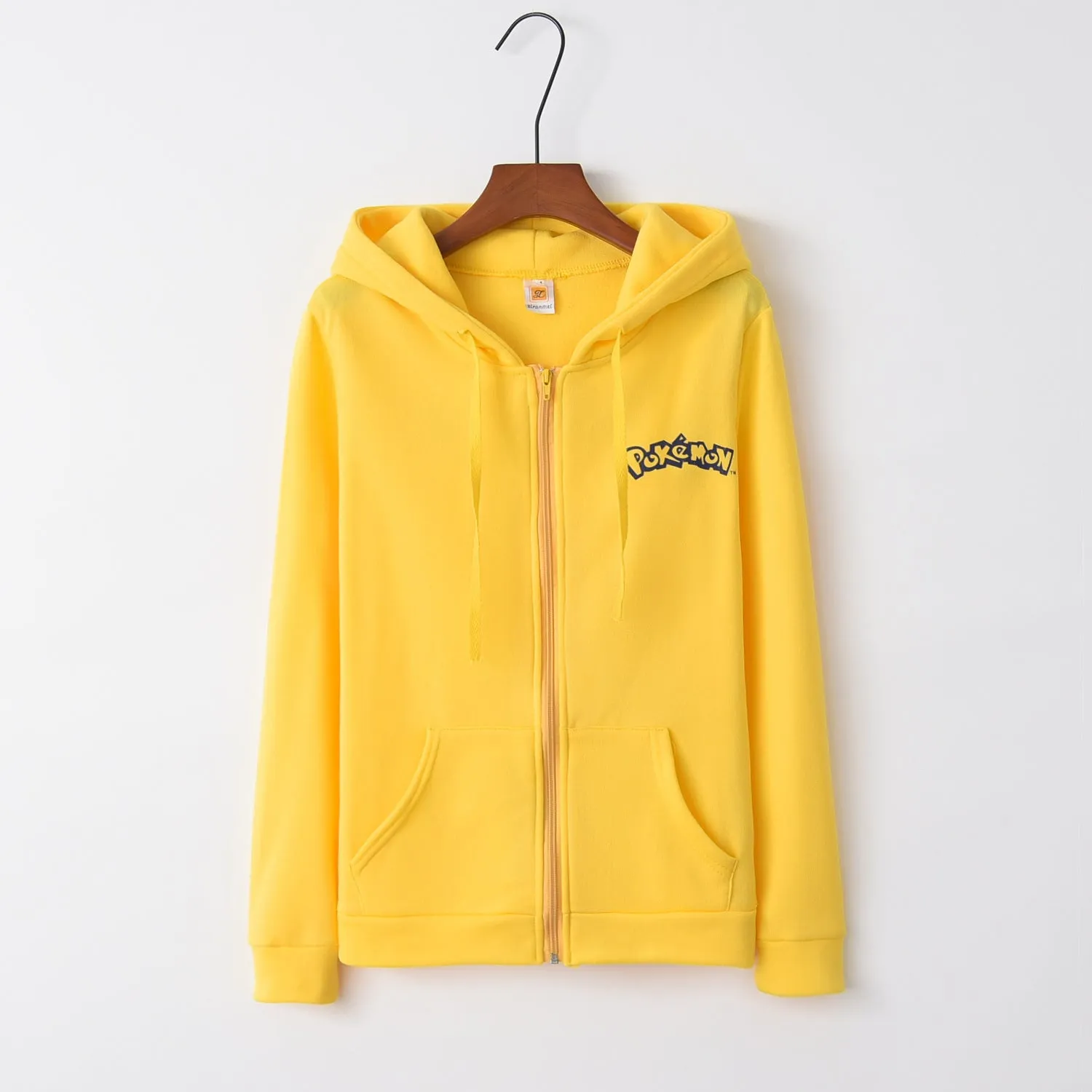 Cartoon Pikachu Loose Cardigan Hooded Long Sleeve Sweater