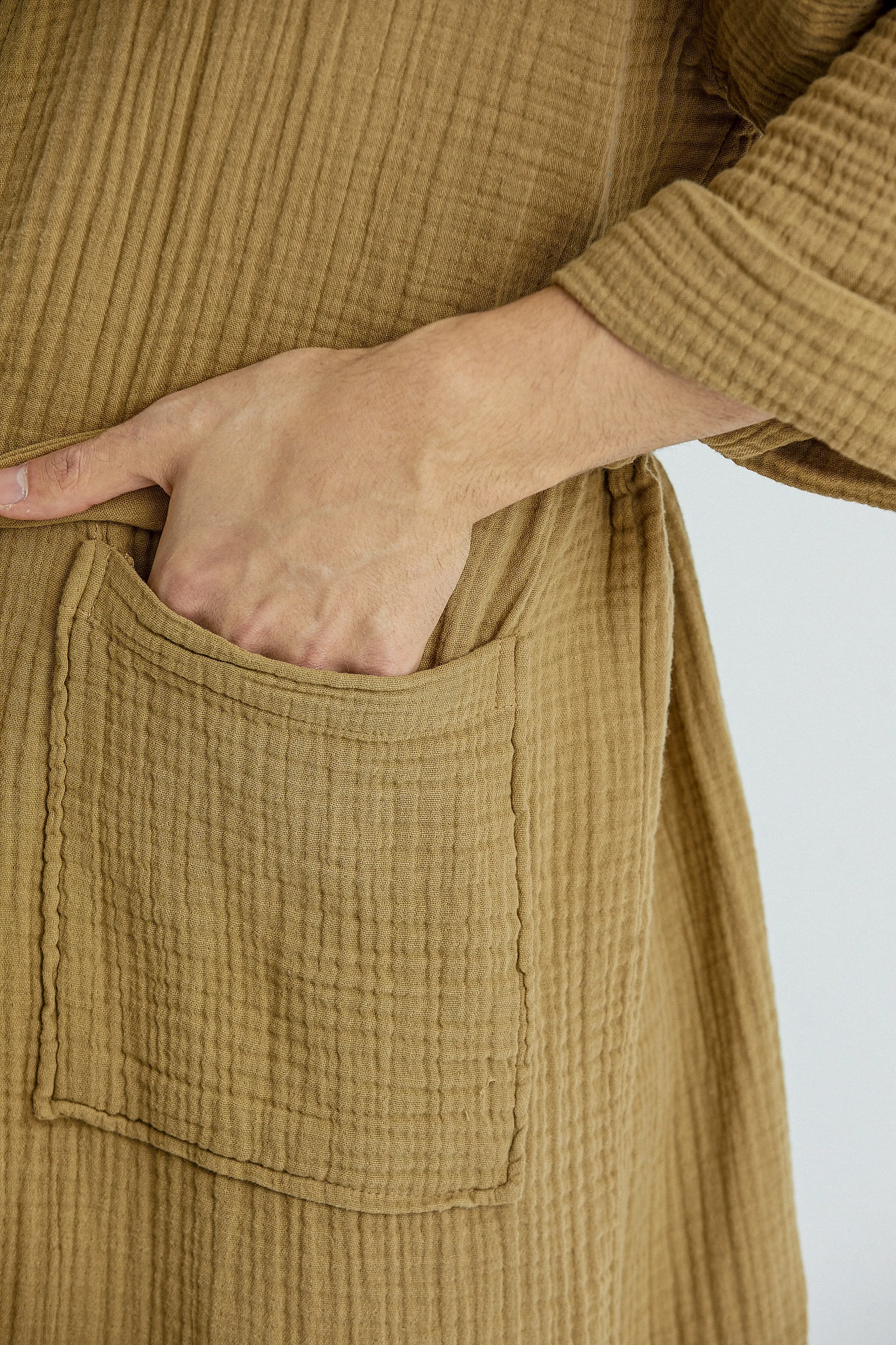 Cassia Men's Robes - Golden Beige