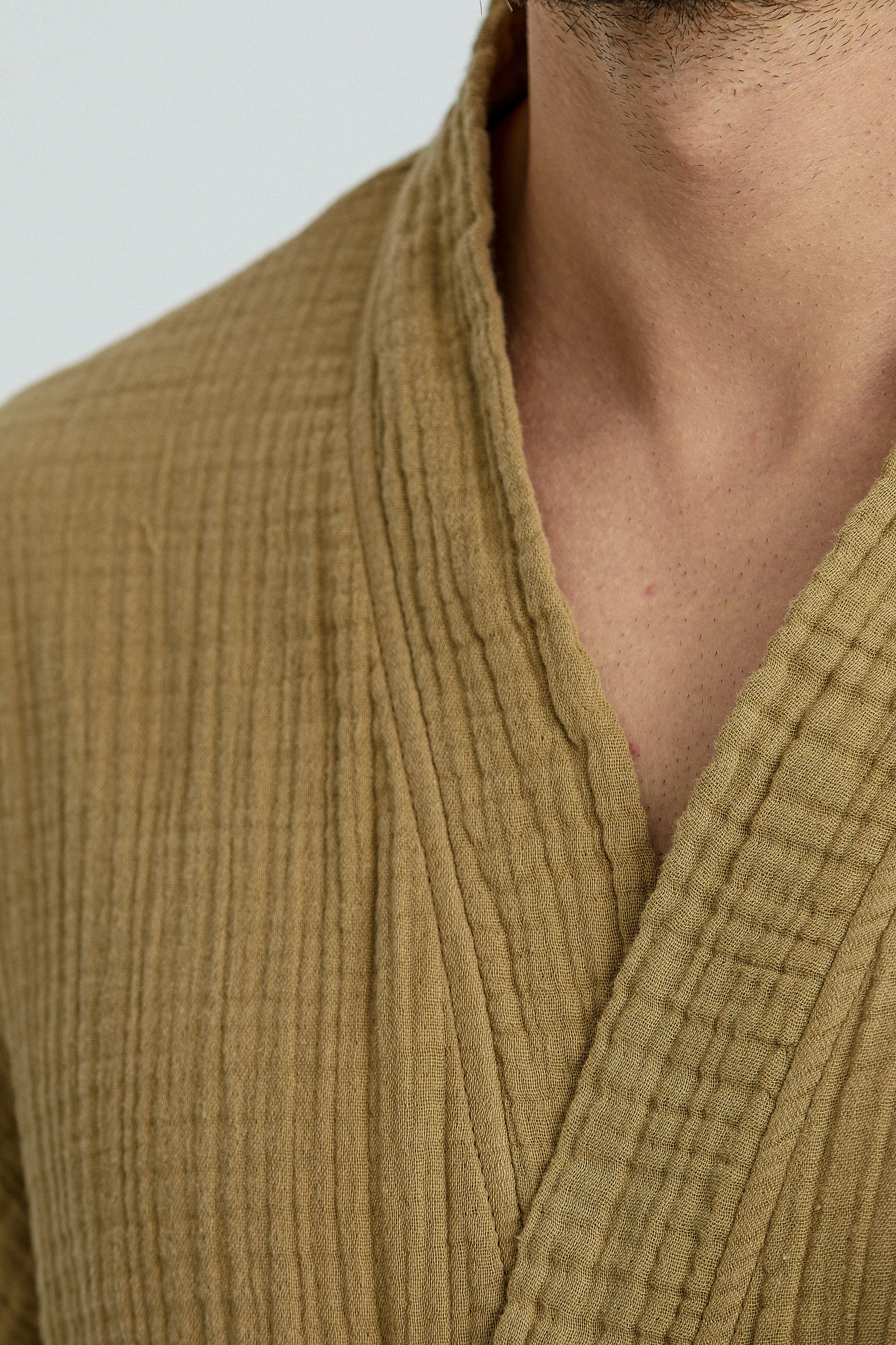Cassia Men's Robes - Golden Beige