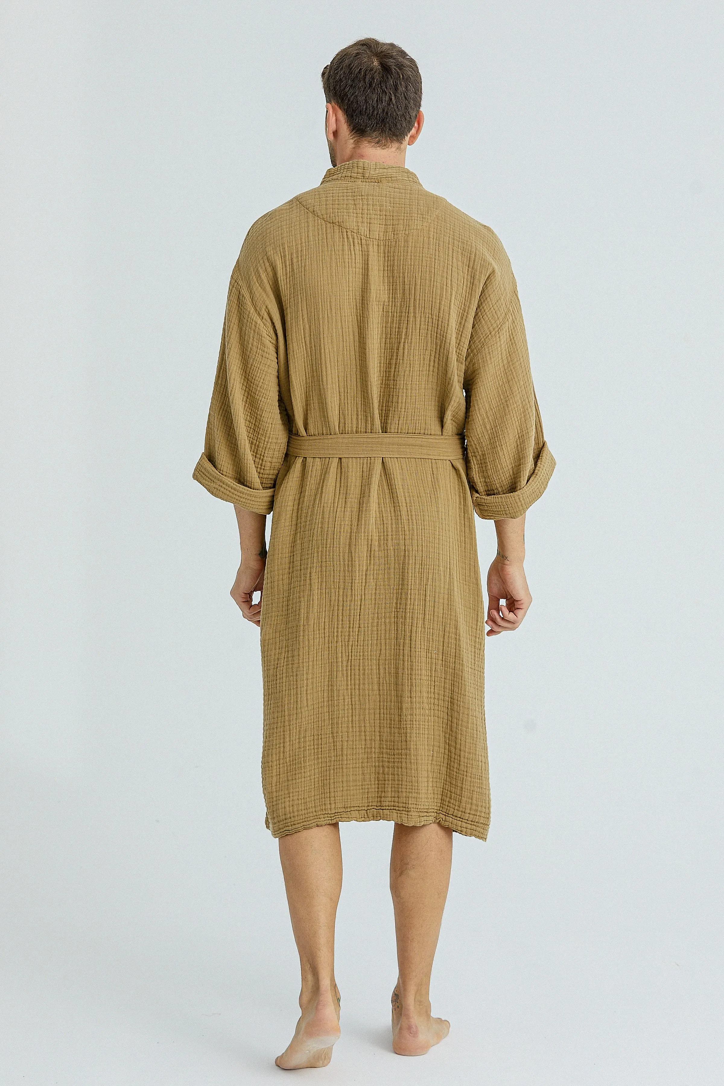 Cassia Men's Robes - Golden Beige