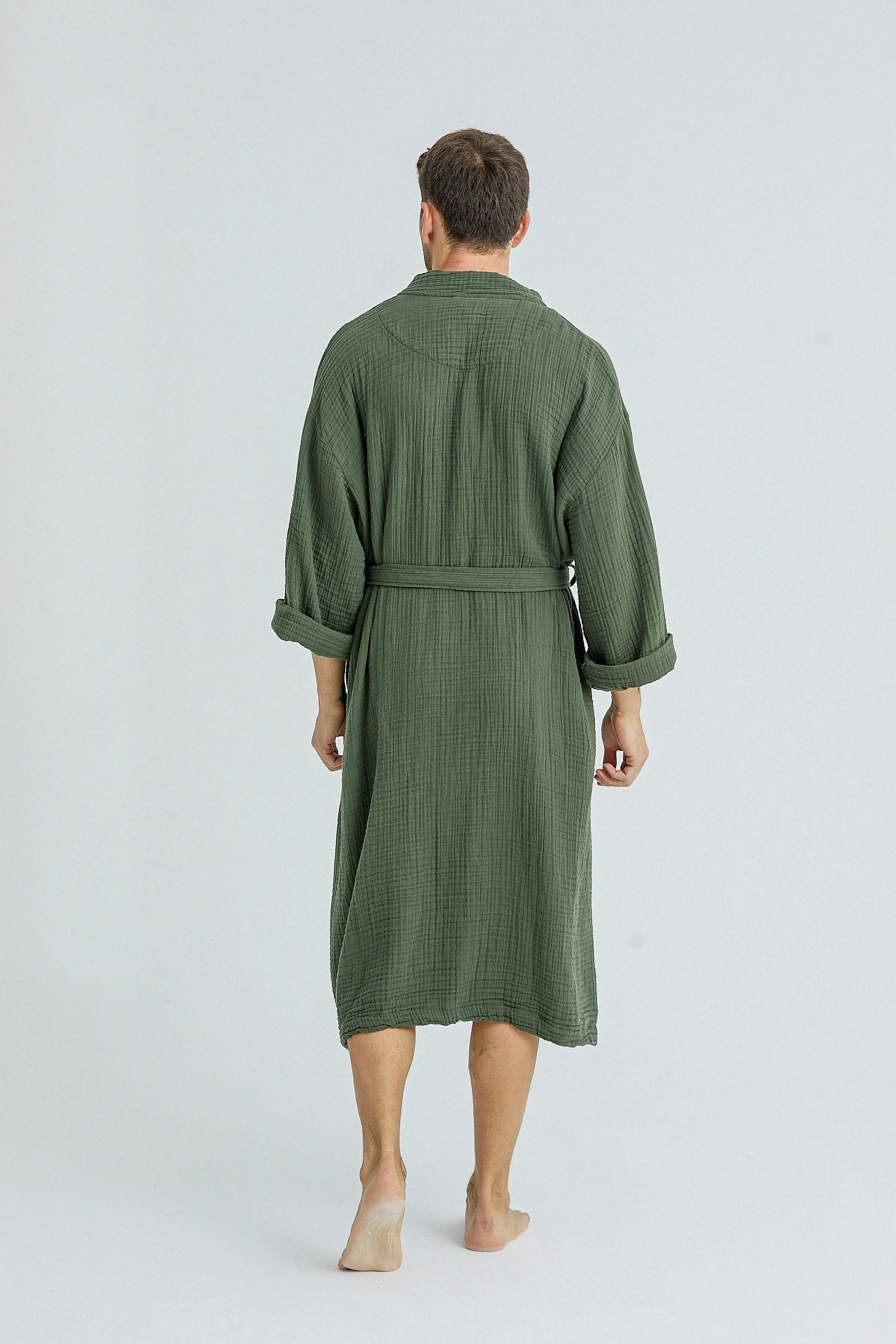 Cassia Men's Robes - Moss