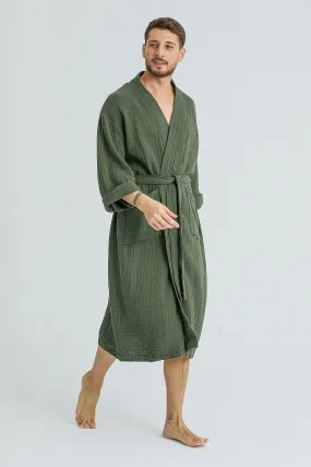 Cassia Men's Robes - Moss