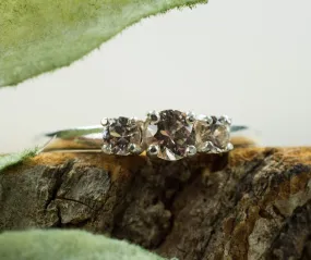 Champagne Garnet Ring, Genuine Untreated Tanzanian Garnets