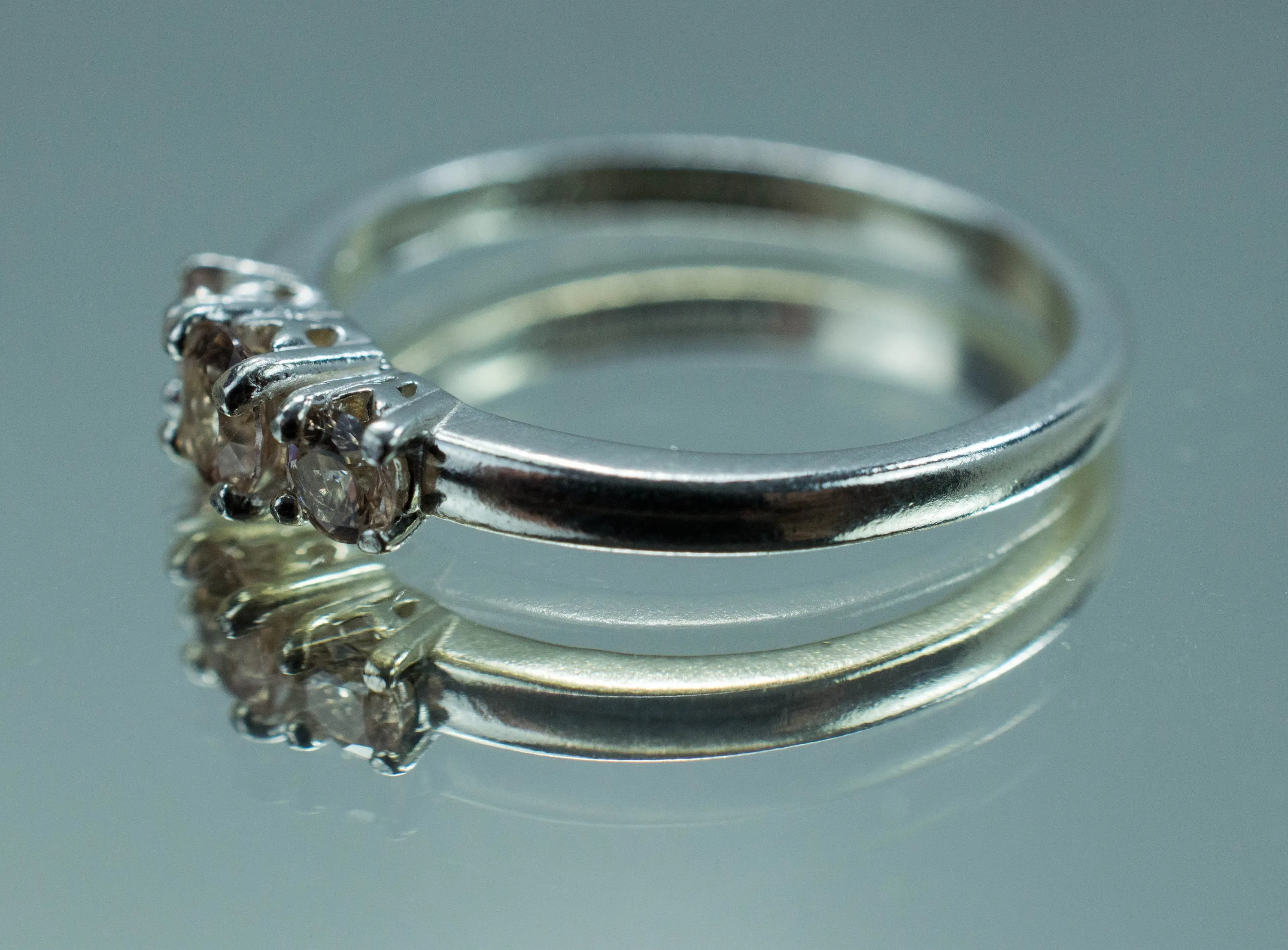 Champagne Garnet Ring, Genuine Untreated Tanzanian Garnets