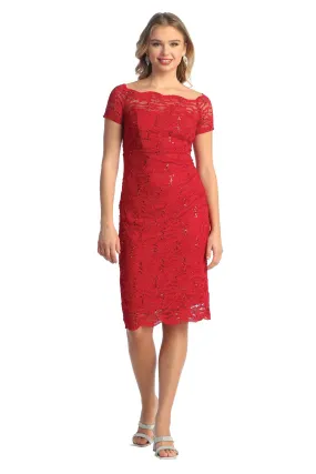 Cindy Collection 1605 Short Lace Dress