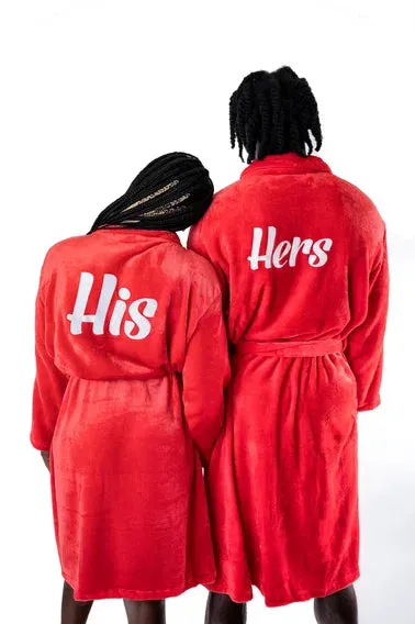Custom Bathrobes for Couple Cozy Terry Bathrobes wife and husband - Glitter