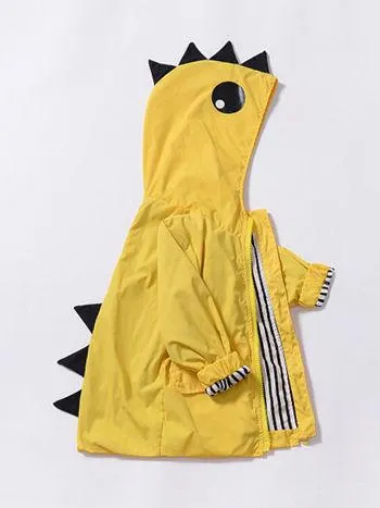 Cute Dinosaur Style Fall Outdoor Hooded Jacket