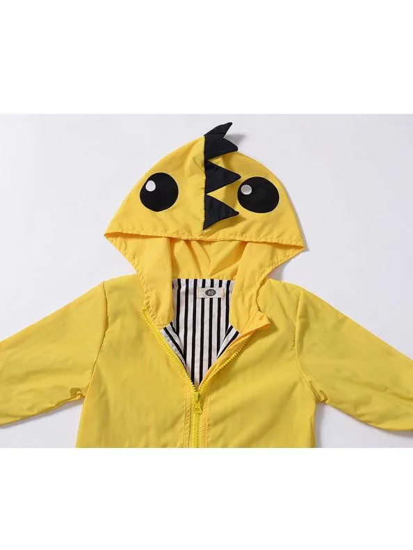 Cute Dinosaur Style Fall Outdoor Hooded Jacket