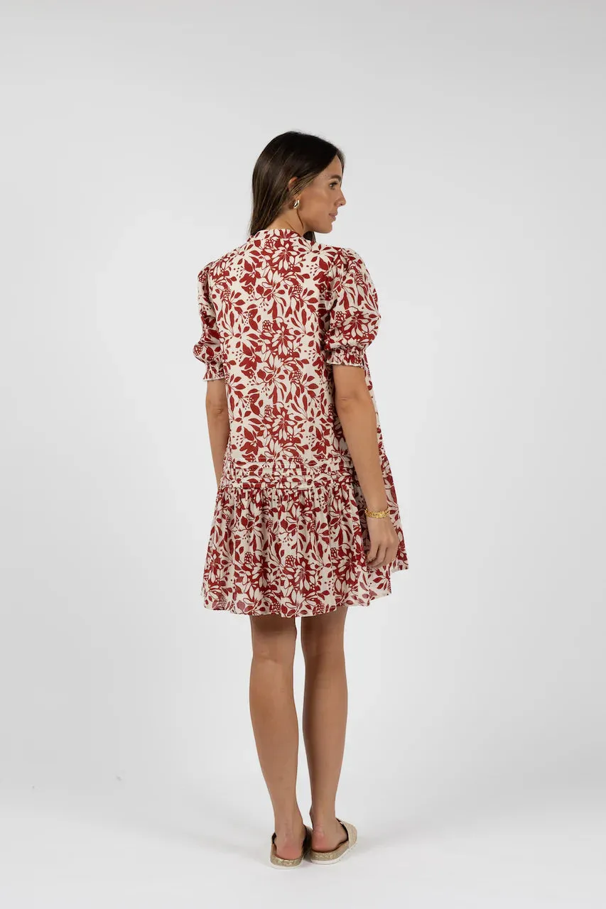 Eden Shift Dress - Brick