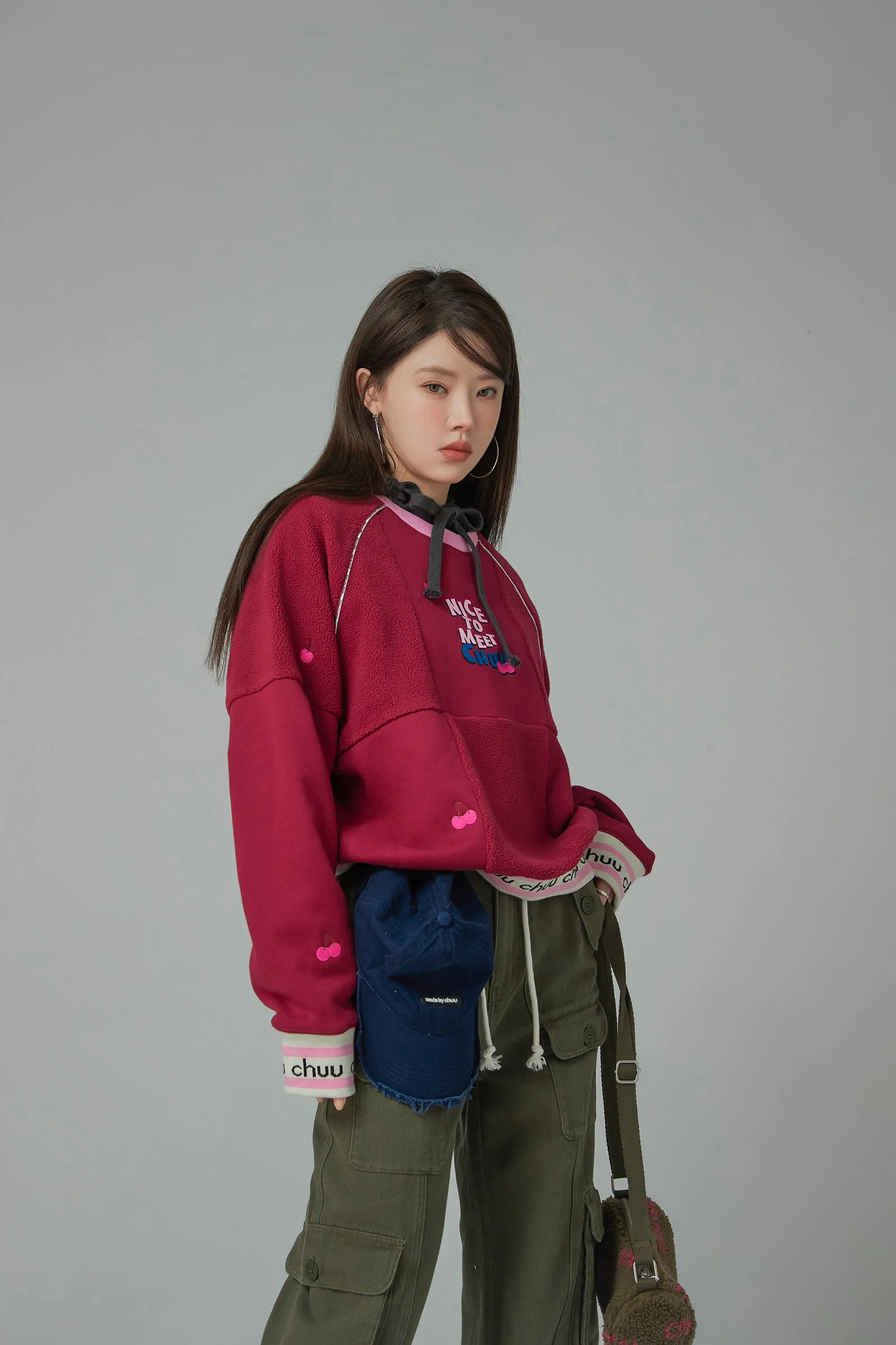 Extra Real Fleece Loose Fit Raglan Sweatshirt