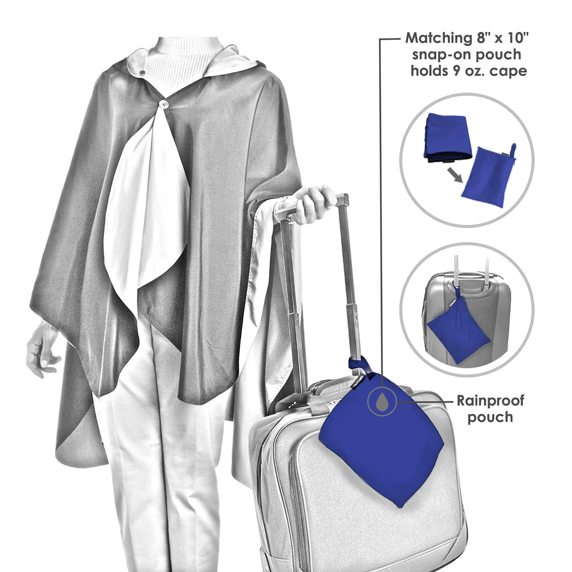 Fine Art RainCaper - Tiffany Peonies & Iris Travel Cape