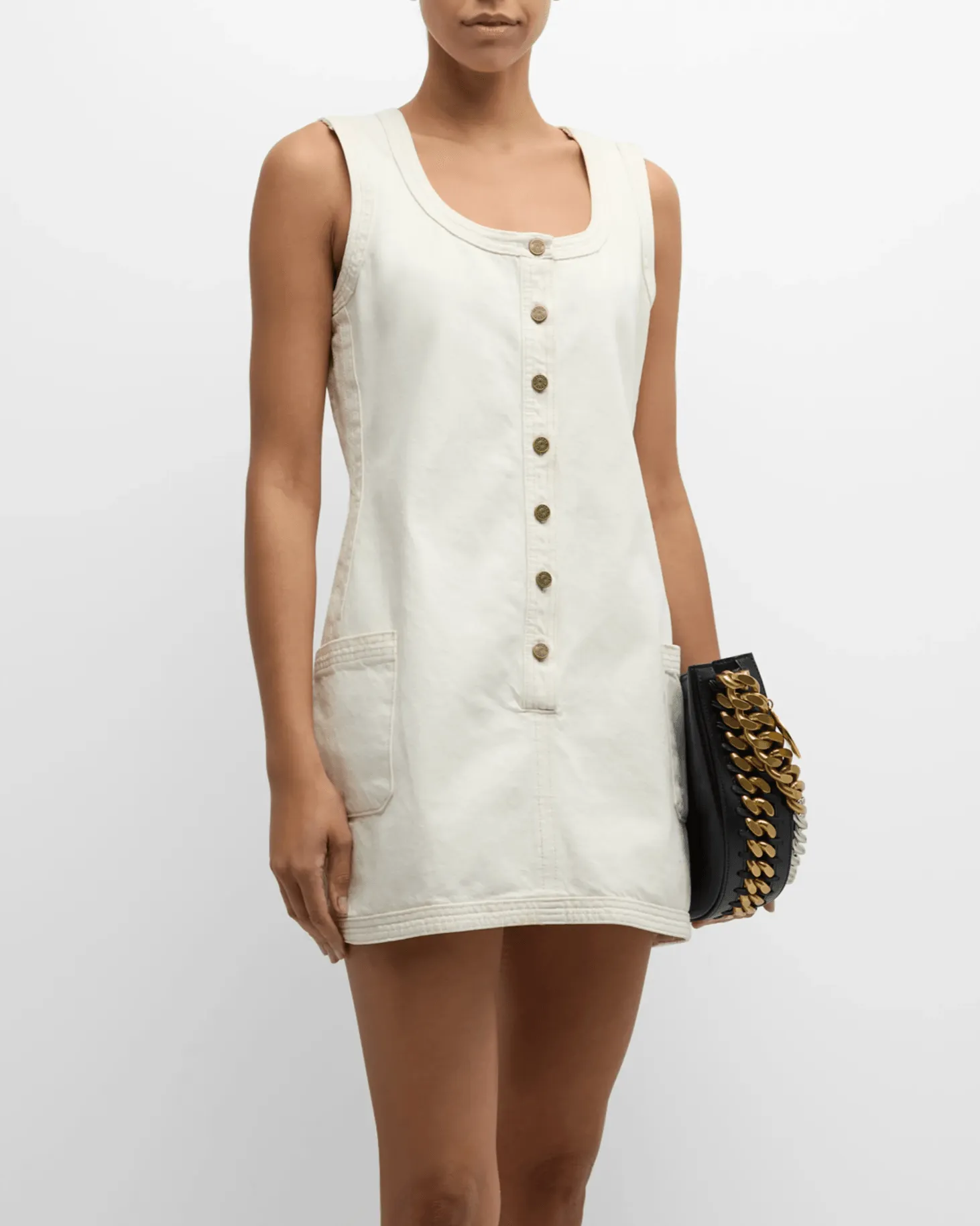 FRAME Trapunto Pocket Dress Au Natural Clean