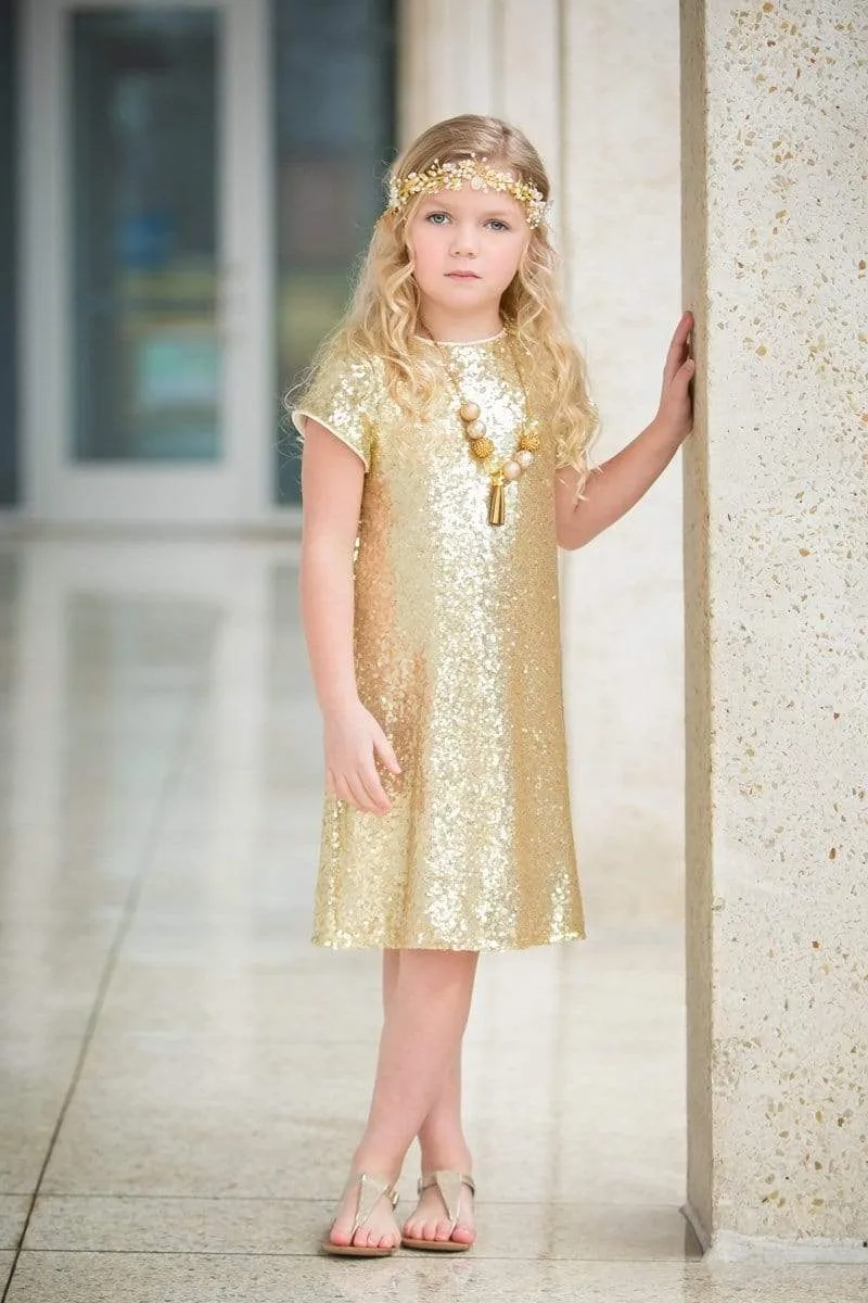 Glamorous Sequin Shift Dress Silver
