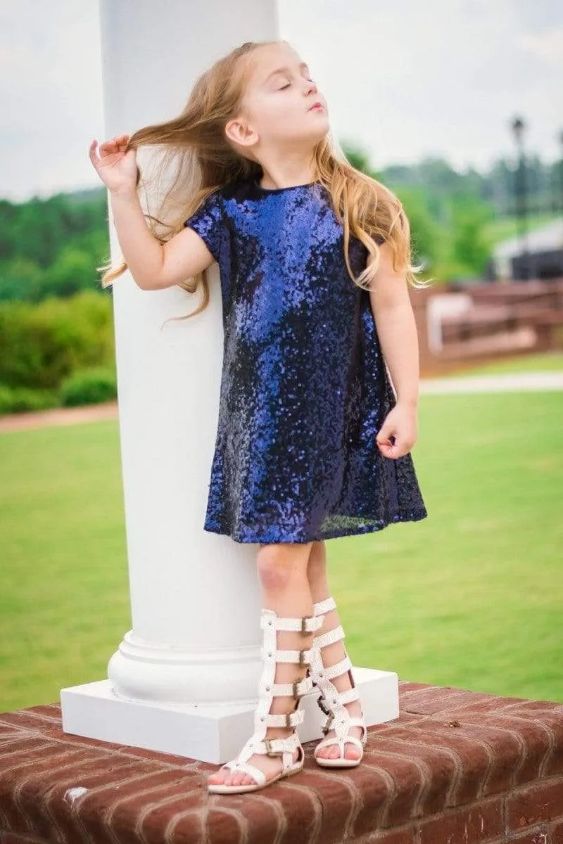 Glamorous Sequin Shift Dress Silver