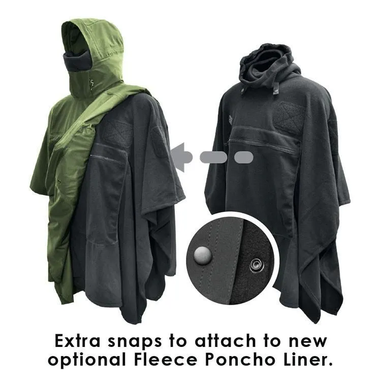 Hazard 4 Poncho Villa 2020 Version Technical Soft-Shell Poncho Black