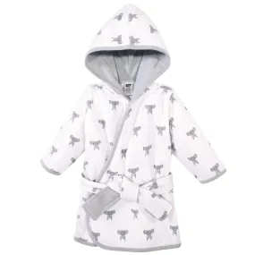 Hudson Baby Cotton Rich Bathrobe, Modern Elephant