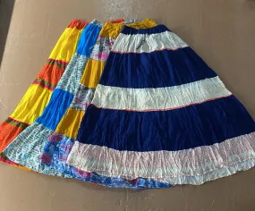 Indian Cotton Full-Length Patchwork Skirt (Assorted)