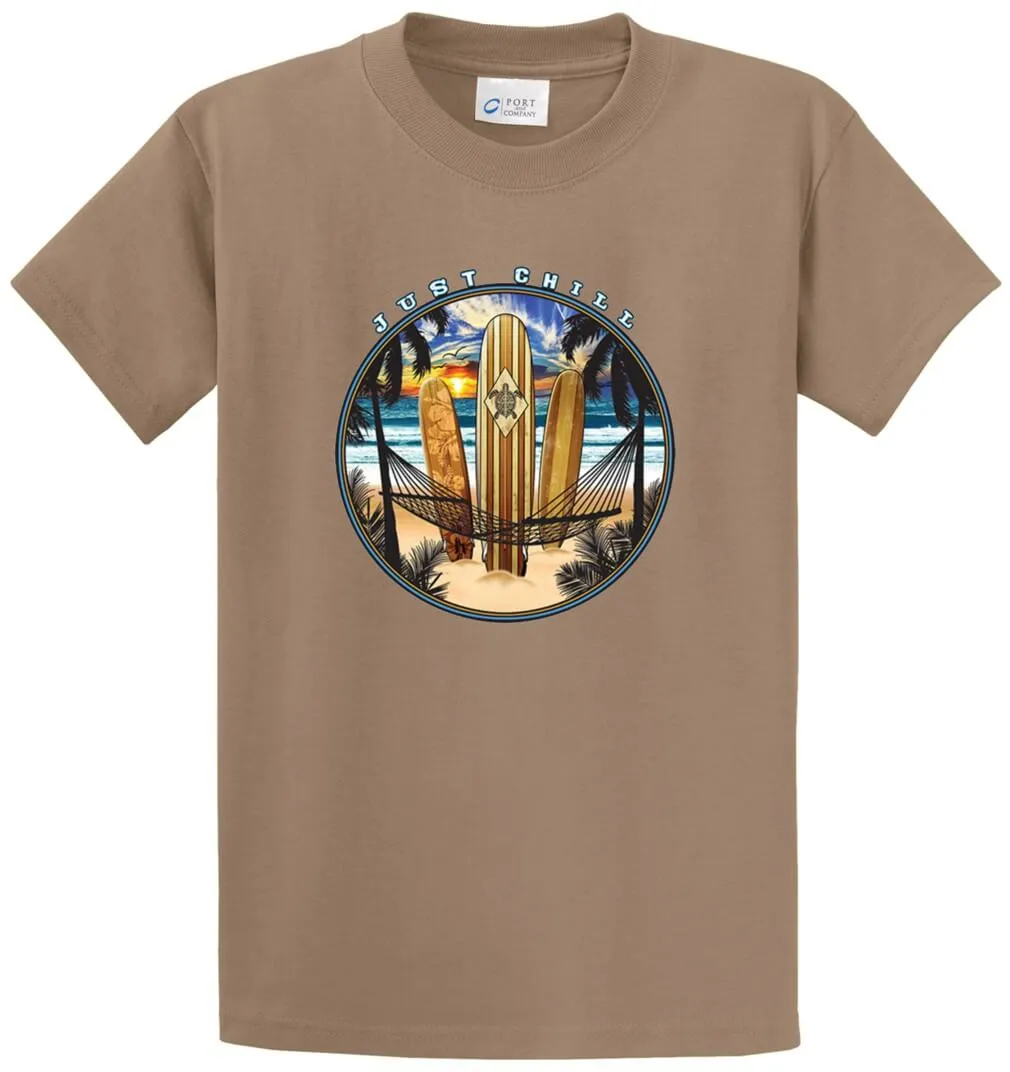 Just Chill Surf Printed Tee Shirt