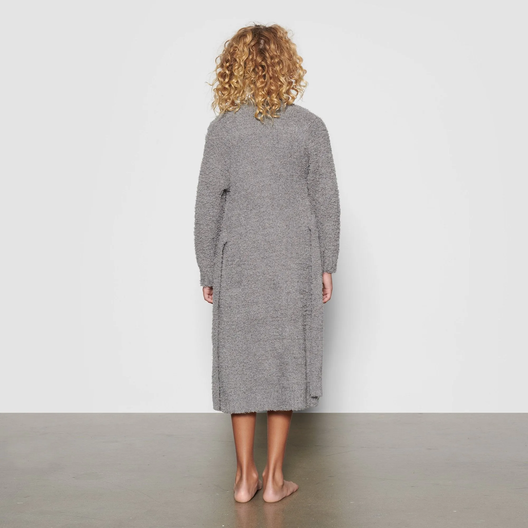 KIDS COZY KNIT ROBE | SMOKE
