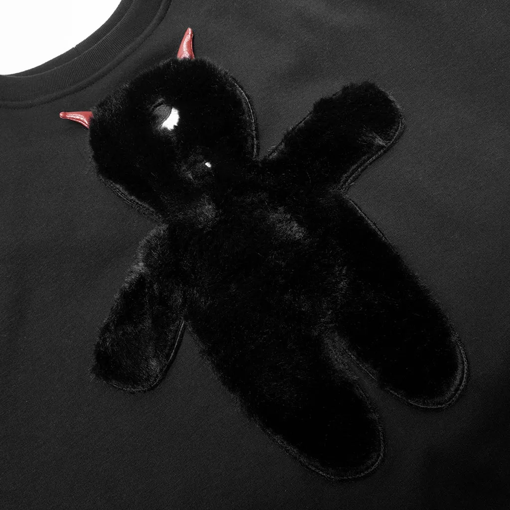 Loose fluffy one eyed little devil embroidered sweater OPT-717WYF