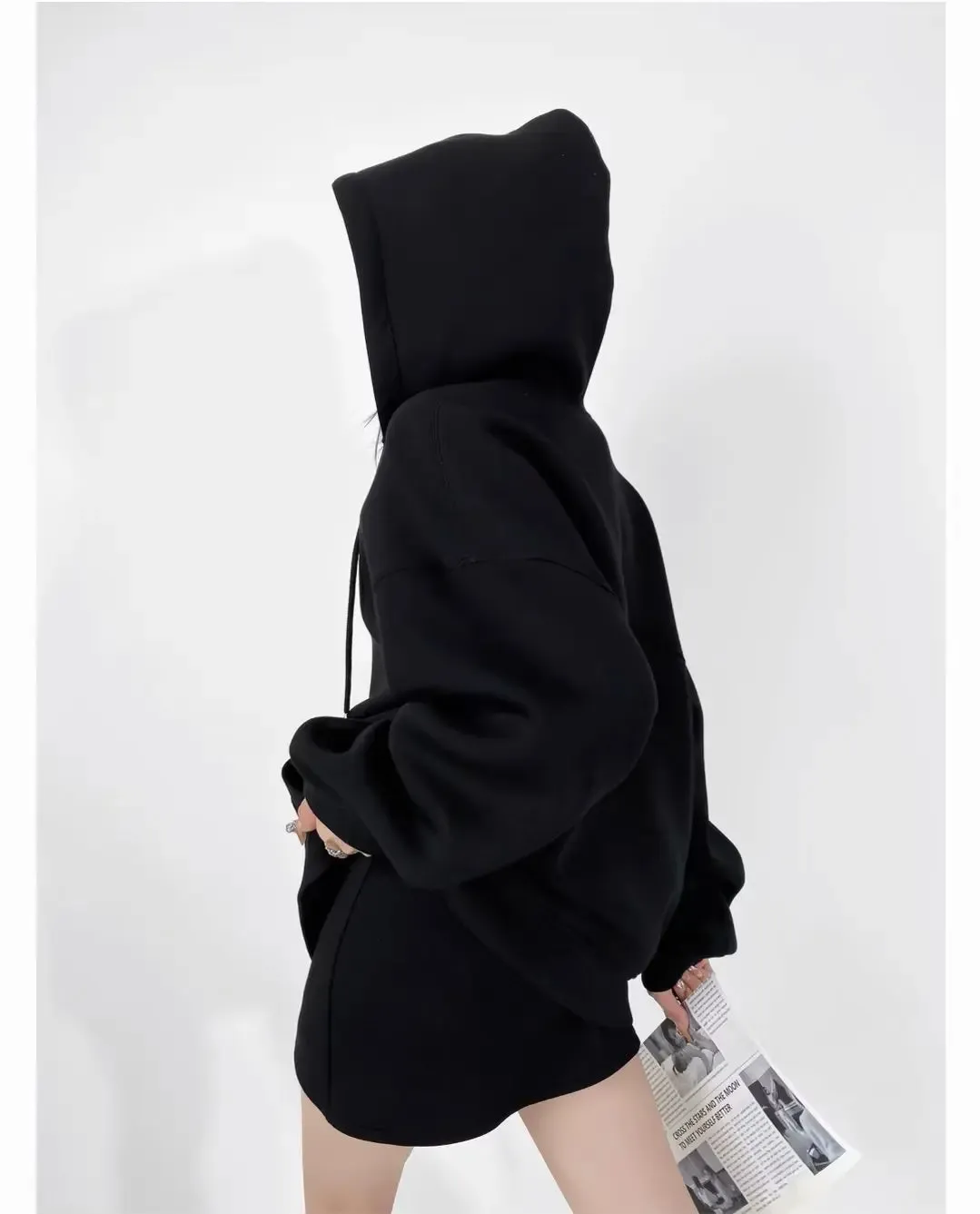 Loose Harajuku Oversized High Street Open Zipper Long Sleeve Casual Hoody