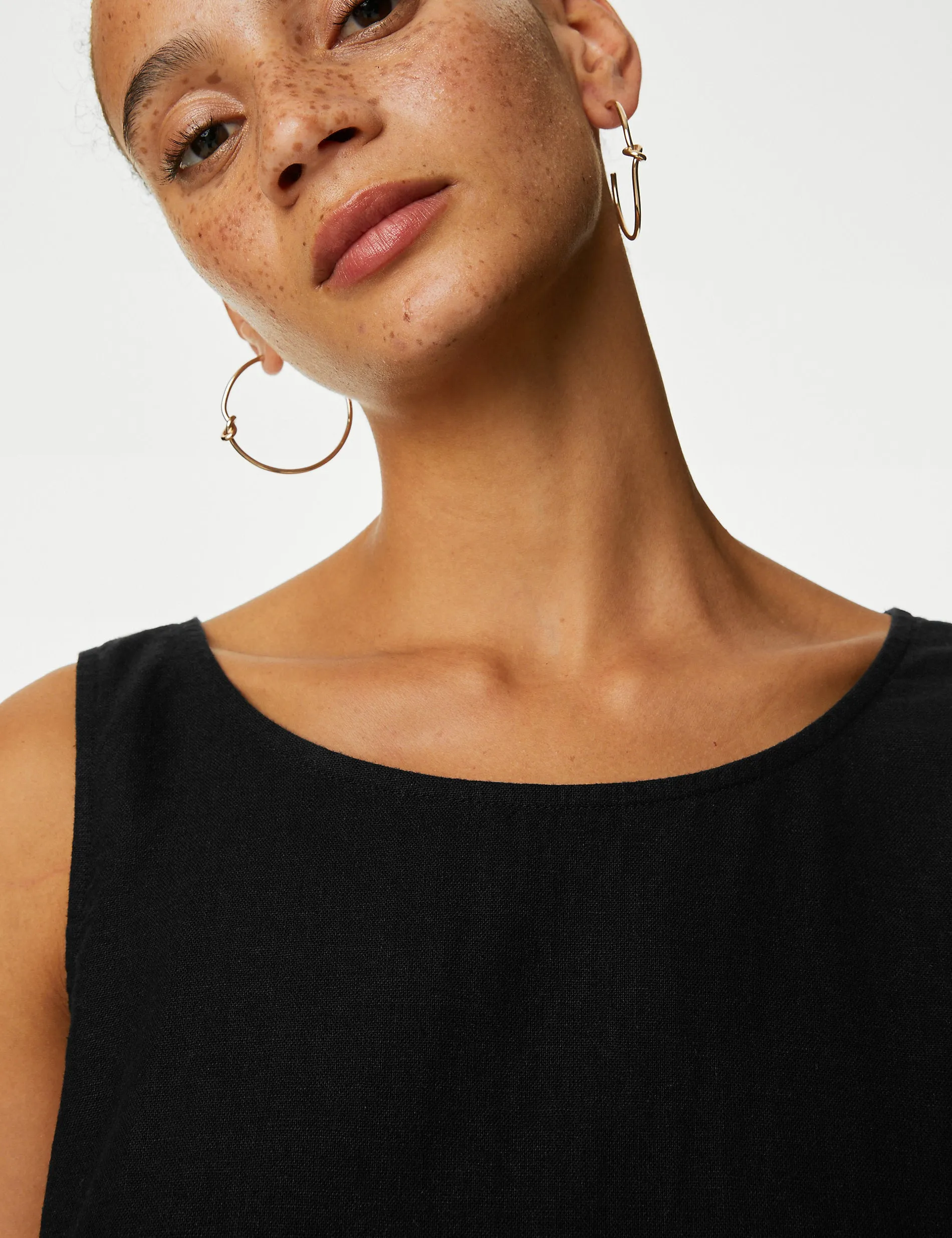 Marks & Spencer Knee Length Shift Dress, Black