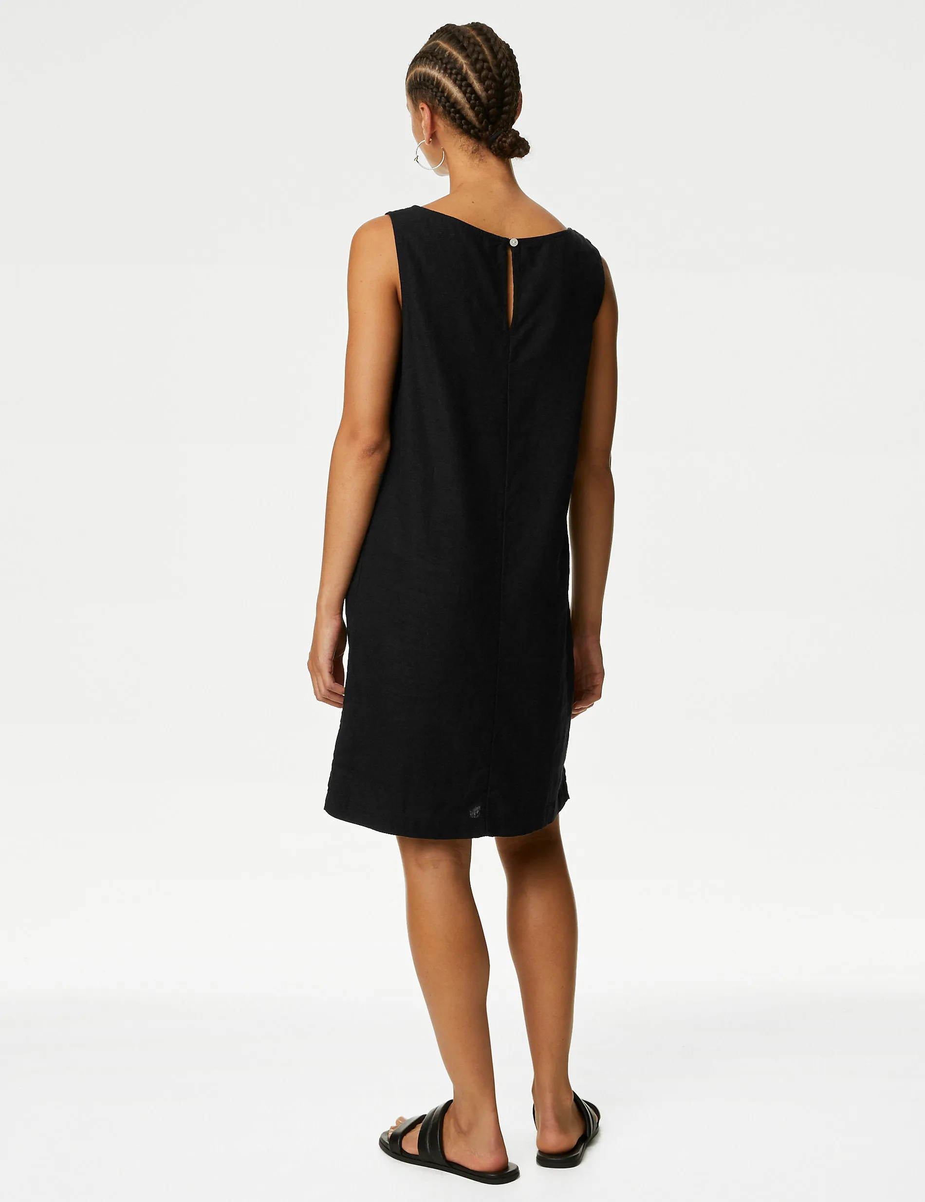 Marks & Spencer Knee Length Shift Dress, Black