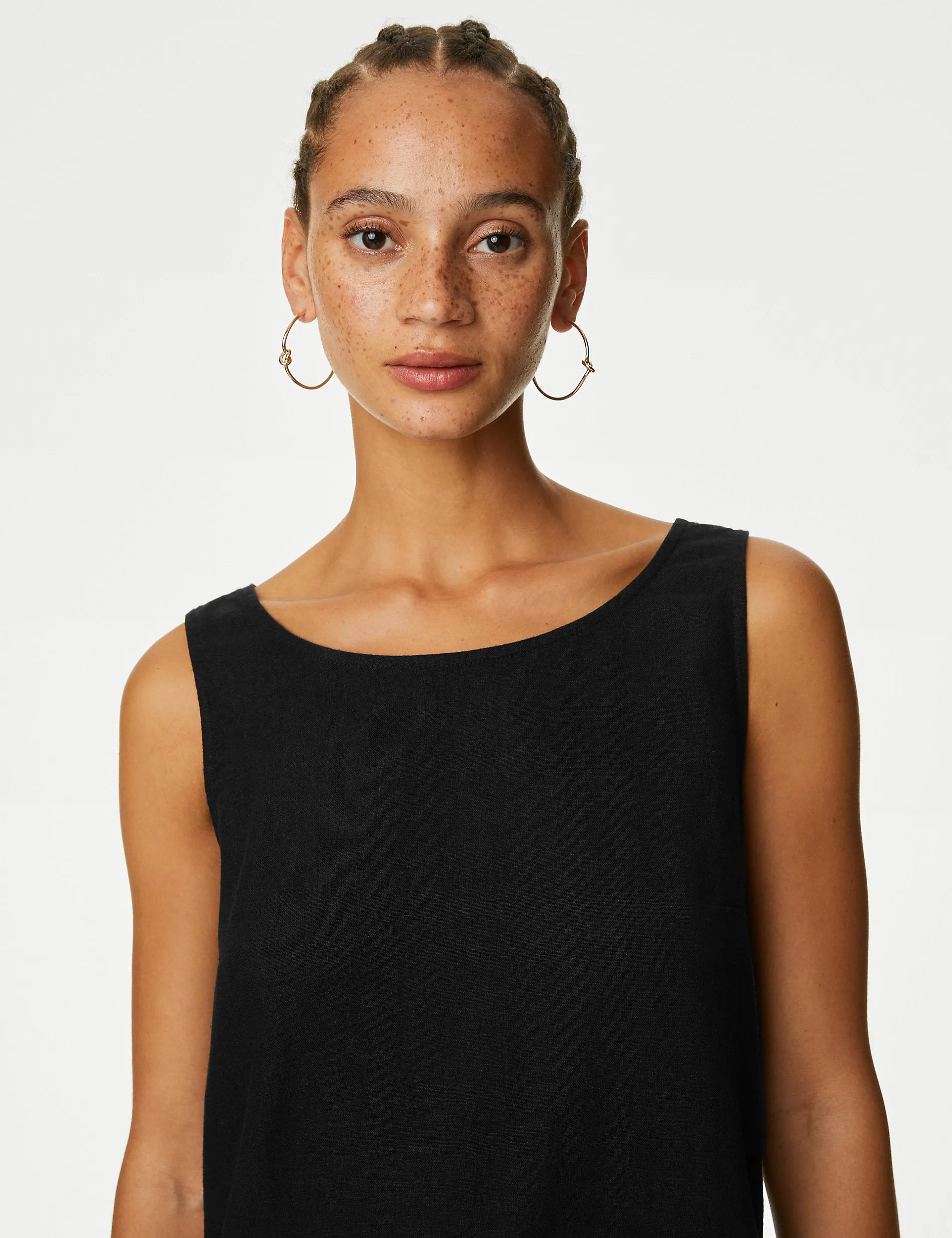 Marks & Spencer Knee Length Shift Dress, Black