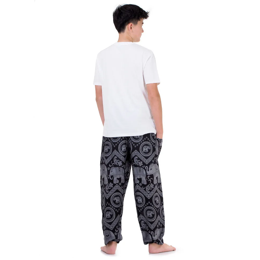 Men's Elephant Harem Pants Black Chang