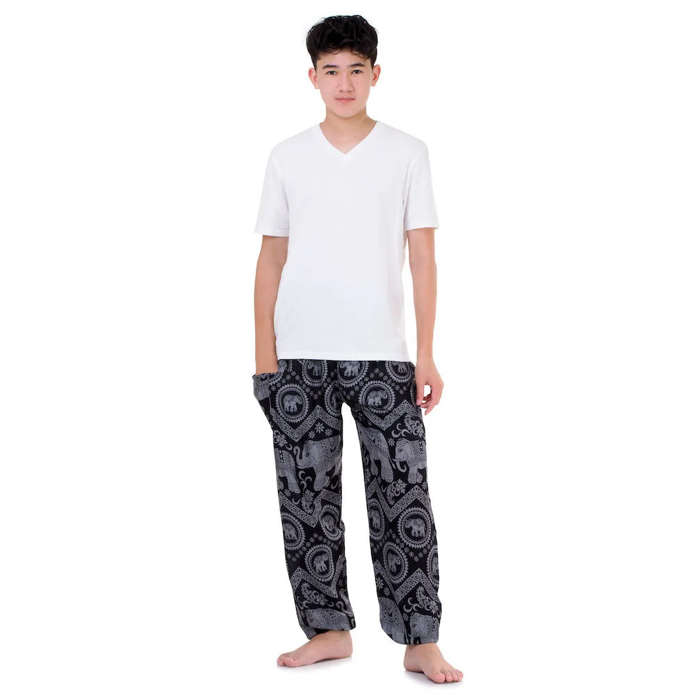 Men's Elephant Harem Pants Black Chang
