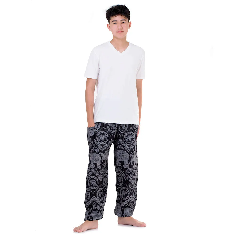 Men's Elephant Harem Pants Black Chang
