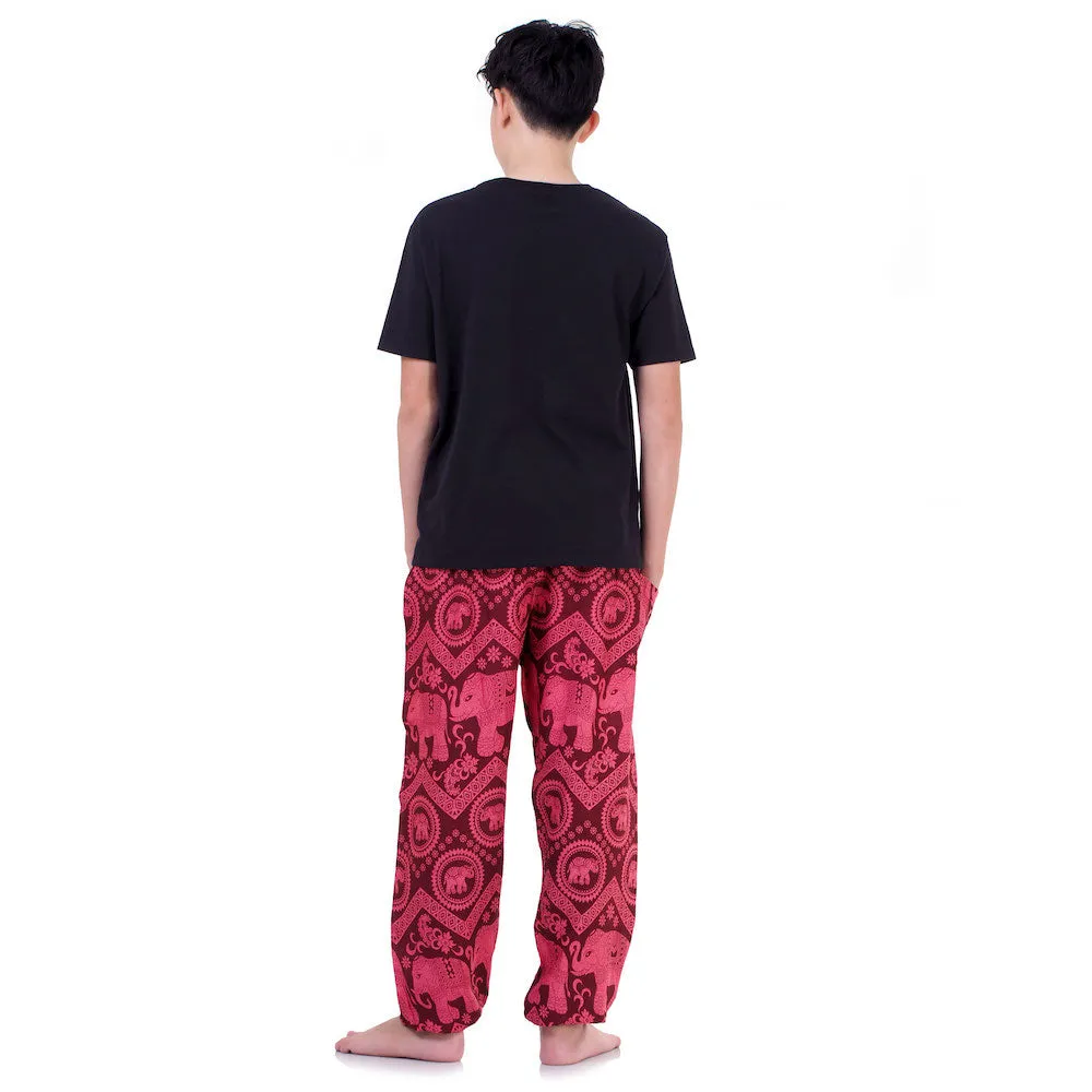 Men's Elephant Harem Pants Black Chang