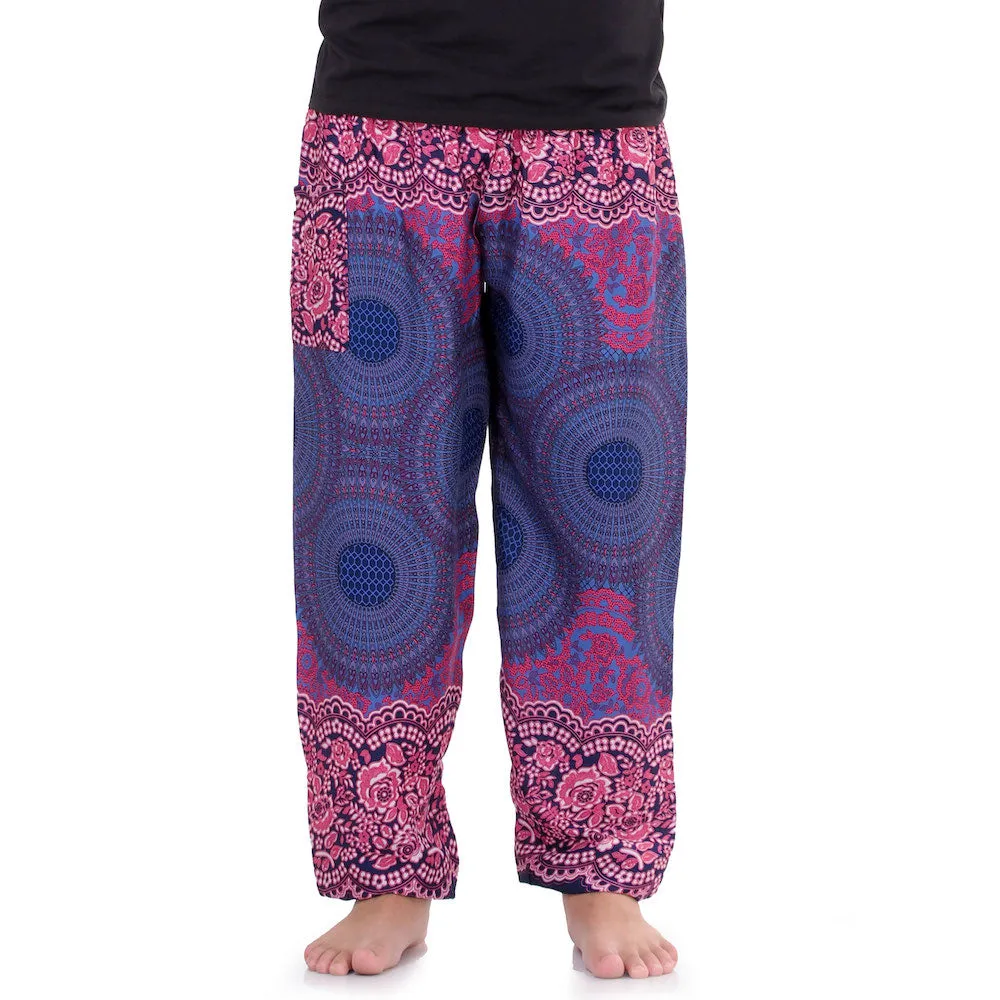 Men's Mandala Harem Pants Lavender Dreams