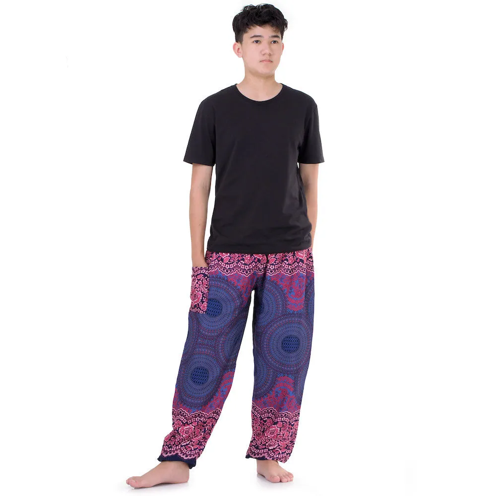 Men's Mandala Harem Pants Lavender Dreams