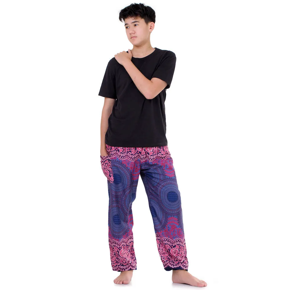Men's Mandala Harem Pants Lavender Dreams