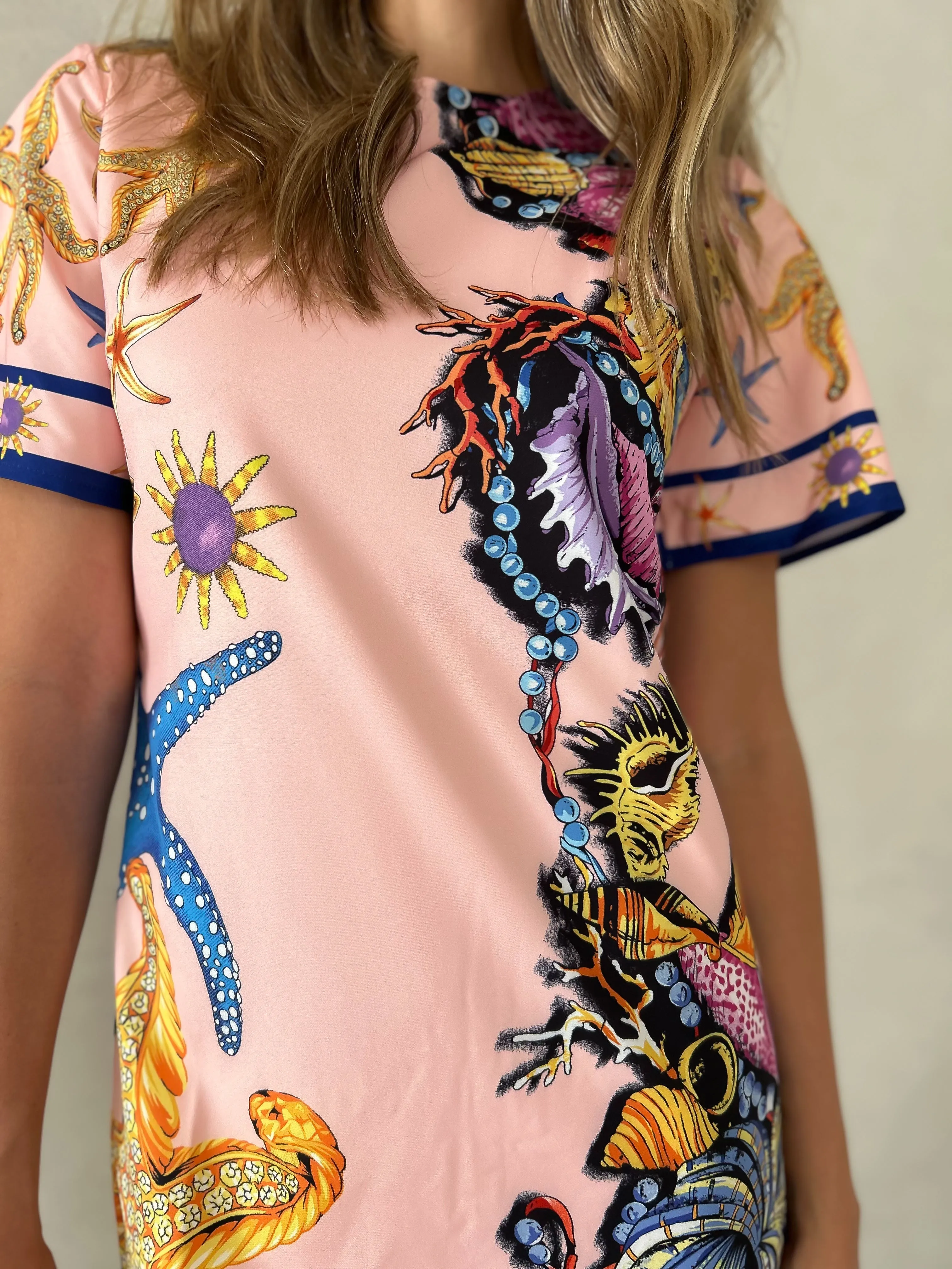 OCEANS Shift Dress - Blush
