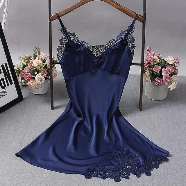 Pajamas Sets Silk Women Nightgowns Sexy Ladies Satin Nightwear Women Robe Nighties Sleepwear shorts combinaison pyjama femme