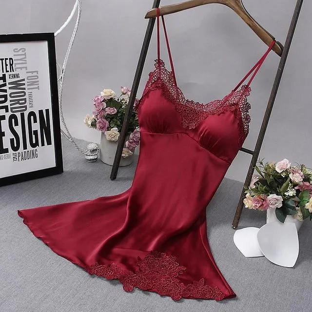 Pajamas Sets Silk Women Nightgowns Sexy Ladies Satin Nightwear Women Robe Nighties Sleepwear shorts combinaison pyjama femme