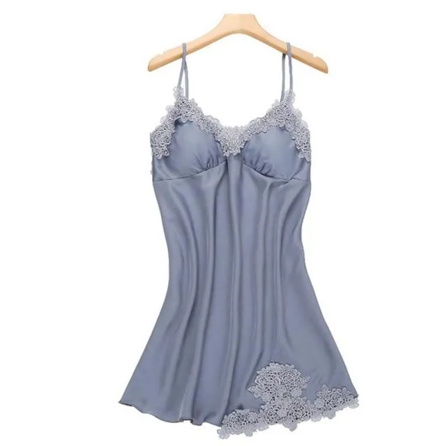 Pajamas Sets Silk Women Nightgowns Sexy Ladies Satin Nightwear Women Robe Nighties Sleepwear shorts combinaison pyjama femme