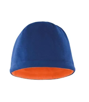 Result Reversible Fleece Skull Hat | Navy/Bright Orange