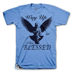 Retro 1 Uni Blue Patent Blessed Shirt