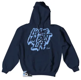Retro 1 Uni Blue Patent Livin Life Hoody
