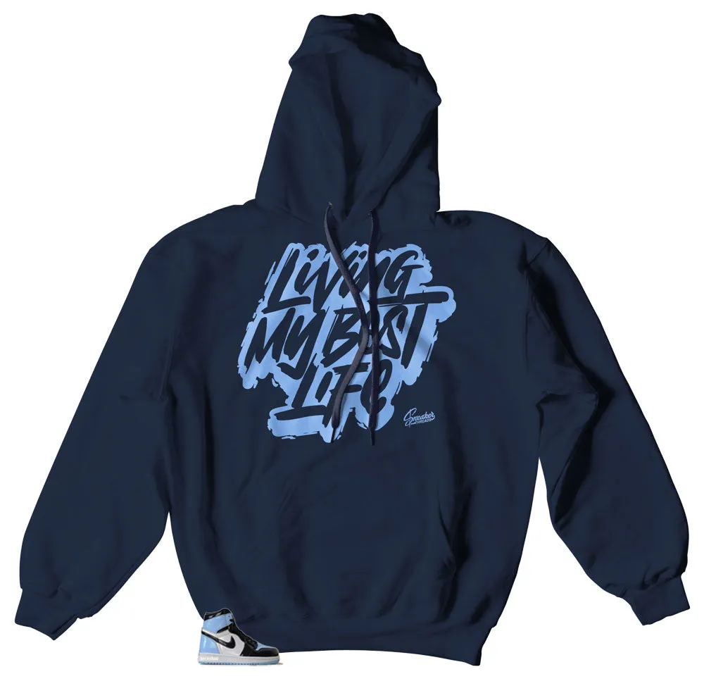 Retro 1 Uni Blue Patent Livin Life Hoody
